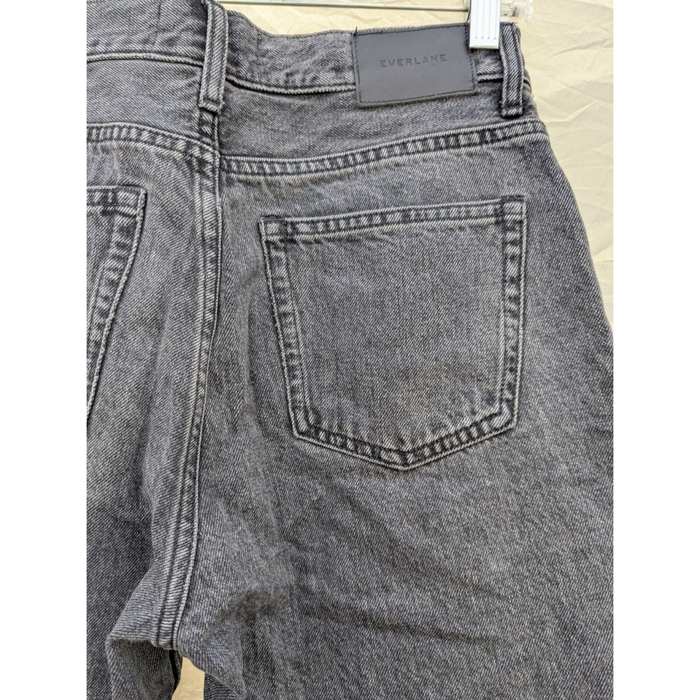 Everlane The 90s Cheeky Jeans Organic Cotton Black Distressed Ankle Size 26 - Picture 5 of 8